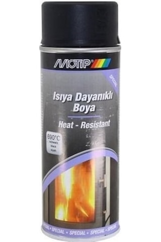 Motip Isıya Dayanıklı Eksoz Boya Mat Siyah 690 Derece 400Ml Motip Isıya Dayanıklı Eksoz Boya Mat Siyah 690 Derece 400Ml