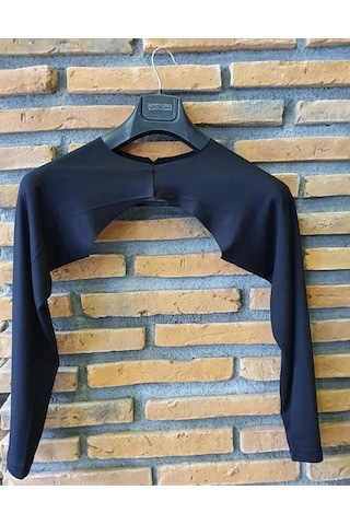 Modacanel Tesettür Içe Giyilen Siyah Uzun Kol Bolero Mcblr002 Siyah
