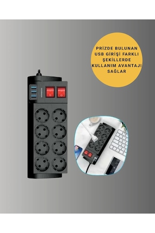 8li Priz Veraura Lifestyle Yapı Market & Bahçe Elektrik & Aydınlatma Prizler & Anahtarlar Prizler Ürün Normal