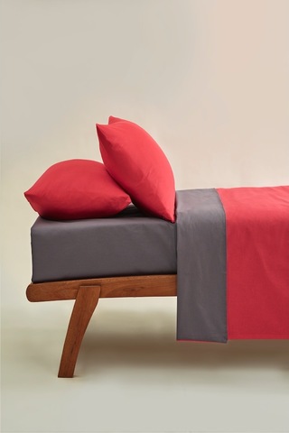 Colorpool Bright Future Kırmızı-Antrasit Çift Kişilik Nevresim Kırmızı