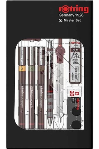 Rotring Rapido Takımı Isograf Kolej Set 3'lü Takım Pergelli
