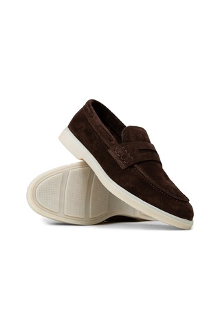 Deery Erkek Hakiki Süet Kahverengi Loafer - 02028mkhvc01 Kahverengi