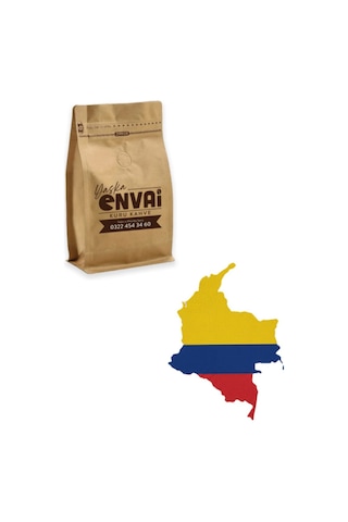 Yaska Envai Kahve Colombia Kavrulmuş Filtre Kahve Çekirdeği 500 Gr Öğütülmüş