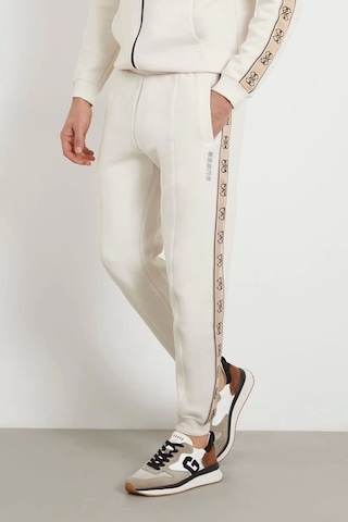 Guess Erkek Yanı Logolu Jogger Pantolon Ekru