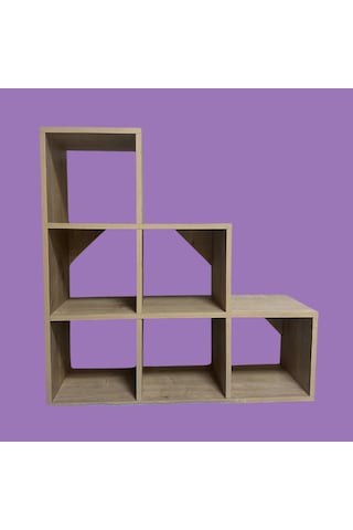 Mukotoys Basamak Raf Kitaplık Mdf 98x98 Meşe