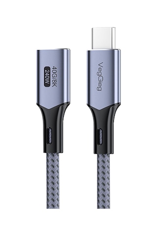 Usb 4.0 E-mark 240w 40gbps Thunderbolt 4 8k 60hz Type-c Uzatma Kablosu 50 Cm Diğer