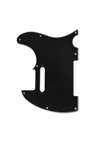 Telecaster Uyumlu Elektro Gitar Pickguard 8 Delikli Düz Siyah