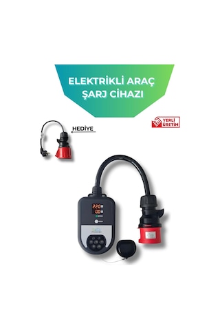 Fil Şarj 1,4kw - 22kw Ayarlanabilir Taşınabilir Elektrikli Araç Şarj Cihazı Genel