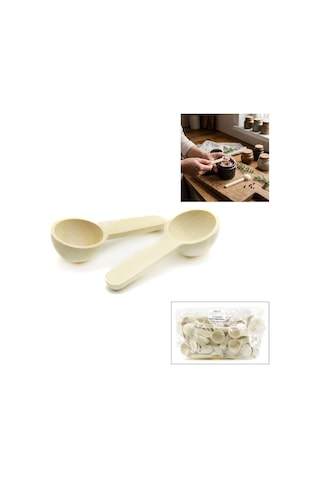 İbico İ22-405 Kürek Baharat 4cm Kaşık Ahşap Bambu - 50'li Paket Diğer