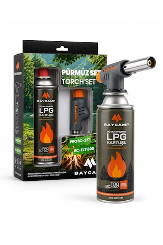 Bc-elt1300 Pürmüz Seti Lpg Kartuşu Ve Pürmüz Başlığı Gri
