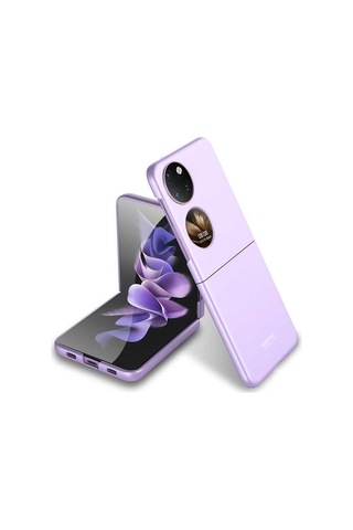 Rba Aksesuar Huawei P50 Pocket Kılıf Rba Sert Kıpta Kapak - Rose Gold Altın