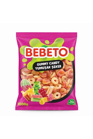 Jelibon Meyve Aromalı 1 Kg Şeftali Halka Jelibon Meyve Aromalı 1 Kg Şeftali Halka