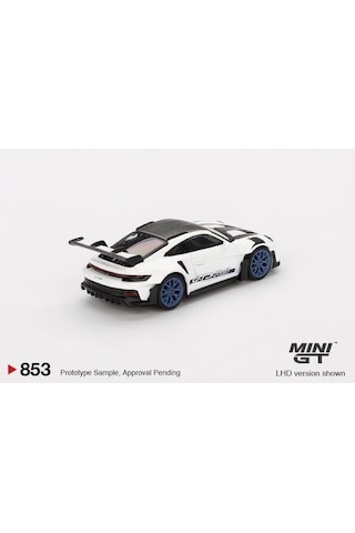 Mini Gt Porsche 911 992 Gt3 Rs Weissach Package White With Indigo Blue 853 1/64