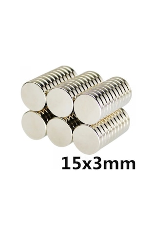 Neodyum Mıknatıs D15X3Mm 10 Adet