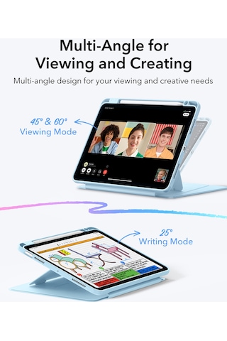 iPad Uyumlu  Air 10.9 İnç 4/5 4. Nesil/5. Nesil - Air 11 M2-m3/ 2024-2025 Flip Kalem Tutucu Kılıf Kapaklı Kılıf