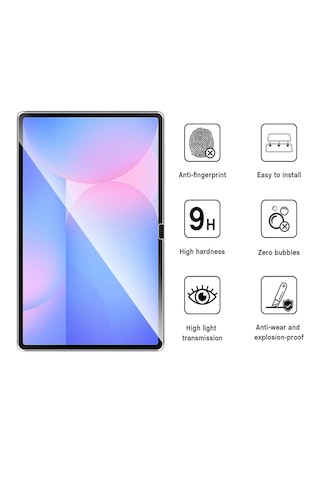 Samsung Galaxy Tab S10 Fe+ Uyumlu Temperli Ekran Koruyucu