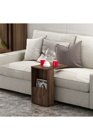 Bono Tekerlekli C Sehpa - Ceviz Ceviz