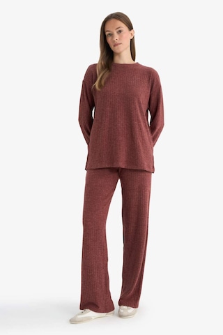Defacto Straight Fit Düz Paça Selanik Kumaş Pantolon E9910ax25wnbr330 Bordo-br330