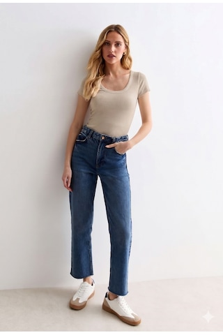 Rooted-kadın Kare Yaka T-shirt & Bluz , Likralı Fitilli Kaşkorse Kumaş Taş