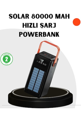 Powerbank Hızlı Şarj Solar Güneş Enerjili Çok Girişli - Lisinya