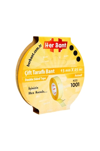 15mmx25mt Çift Taraflı Band Slim İnce Bant Pp-hotmelt Yüksek Kalite