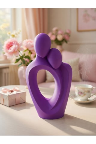 Modern Soyut Figür Dekoratif Obje 3d Baskı Minimal Biblo Şık Ev Dekoru, Hediyelik Anne Baba