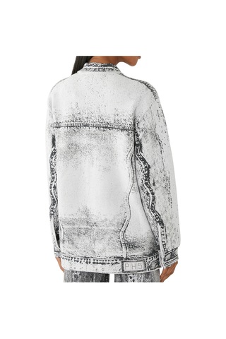 Ph5 Hana Denim Desenli Oversize Ceket Gri