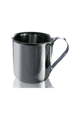 3 Adet Metal Kupa Bardak Piknik Kamp Bardağı Kupası 9 Cm 300 Ml Gümüş