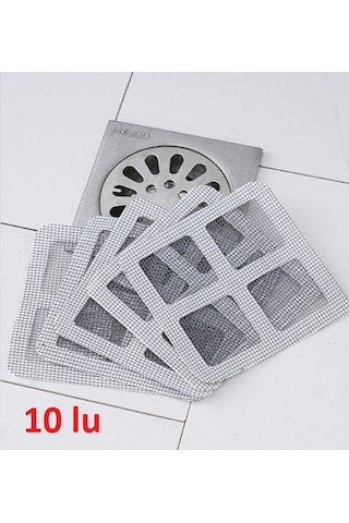10 Lu Banyo Gider Süzgeci, Sineklik Tamir Kiti Gri