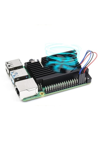 Raspberry Pi 4 Fanlı Alüminyum Kasa Soğutucu Hız Ayarlı