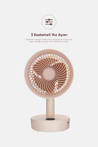 Fressi Jaf17 Taşınabilir Masaüstü Bej Usb Fan