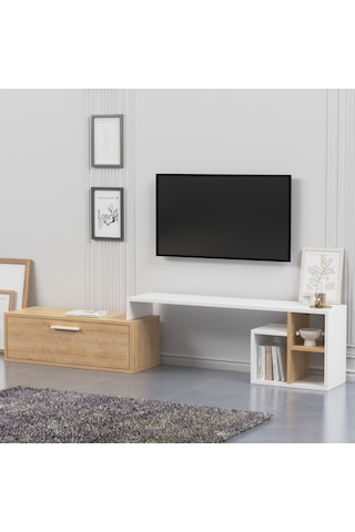 Lagomood Karamel Tv Standı Meşe-beyaz