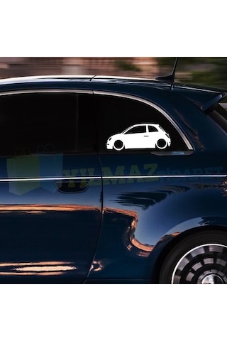 Fiat 500 Basık Araç Kelebek Cam Oto Sticker Araba Yapıştırma 2 Ad