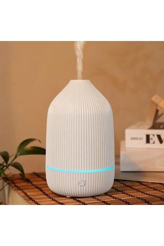 Techbloom Usb Beyaz Ultrasonik Aromaterapi Difuzoru Nemlendirici Esansiyel Yag Yayici Ev Ve Ofis Kullanimi