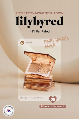 Lilybyred 2’Li Mat / Parlak Far Paleti Little Bitty Moment Shadow 05 Mellow Moment Mat / Parlak