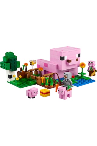 LEGO® Minecraft® Yavru Domuz Evi 21268 - 7 Yaş ve Üzeri Macera Oyunları Seven Çocuklar için Yaratıcı Oyuncak Yapım Seti (238 Parça)