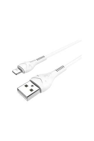 Hoco X37 Apple iPhone Uyumlu 14-13-12-11 Lightning Şarj Ve Data Kablosu 1m 2.4a- 5775 Beyaz