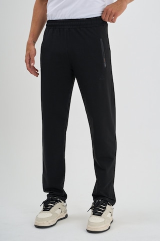 Shooter Sportswear Erkek Antrasit Eşofman Altı Fermuarlı Üç Cep Rahat Kalıp Klasik Paça Siyah