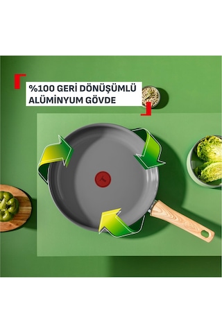 Tefal Renew Wok Tava - 28 Cm Gri