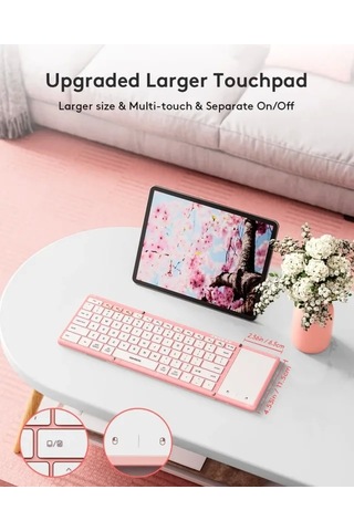 Samsers Touchpadli Katlanabilir Bluetooth Klavye