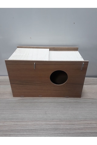 Muhabbet Kuşu Yuvalık Çift Sürgülü Orta Boy