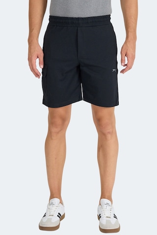 Slazenger Neck I Erkek Fermuar Cepli Siyah Şort Siyah