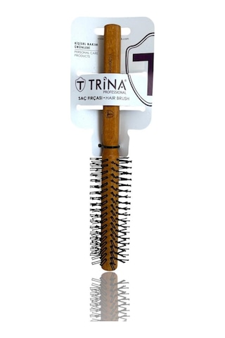 Trina Yuvarlak Erkek Saç Fırçası Ahşap Sap 0053