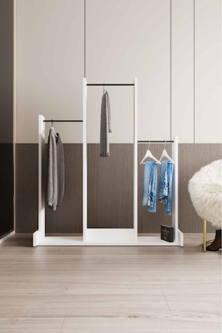 Decormet Salvitor 3lü Elbise Askısı Beyaz Çok Renkli