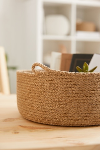 Ocean Home Textile Jüt Halat Sepet 30 x 12 cm