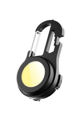 Ccgloball Mini Anahtarlık Feneri 180 Derece Dönebilen Şarj Edilebilir Siyah