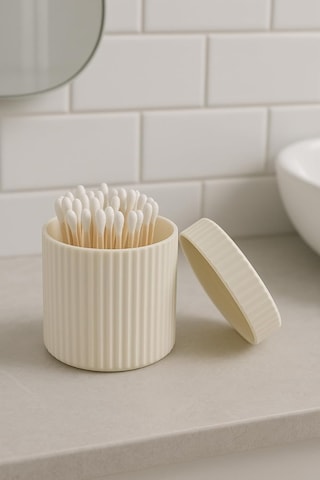 Lexroo 3'lü Banyo Düzenleyici Seti Toka Kutusu Pamukluk Makyaj Ve Kulak Çubuğu Kutusu Organizeri Çok Renkli