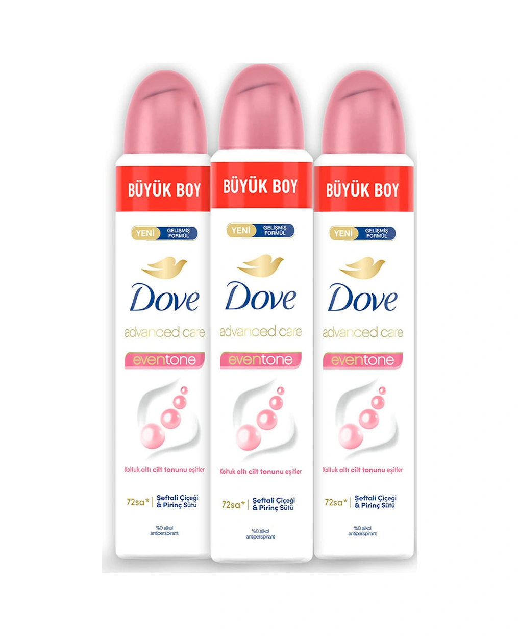 Dove Kadın Sprey Deodorant Advanced Care Eventone 72 Saat Koruma 200 Ml X3