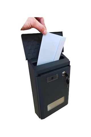 Akşan Metal Çatılı İlan Posta Kutusu Dış Mekan Antrasit