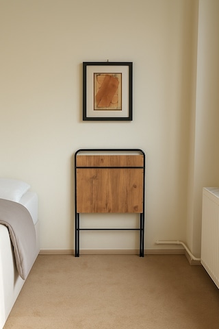 Reyo Efes Çalışma Masası Bilgisayar Laptop Masası 2 Raflı Metal D Kahve